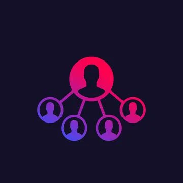 Delegation business icon, vector Illustrazione stock