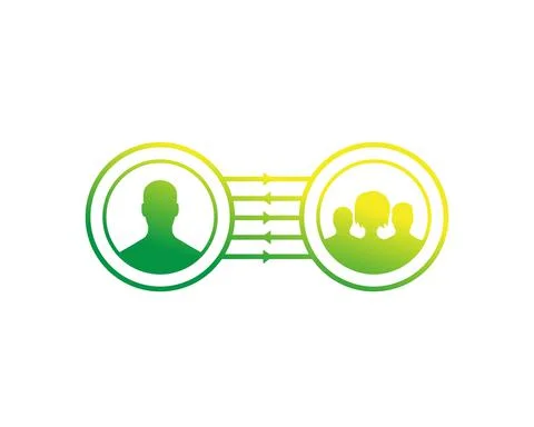 Delegation, cooperation and management vector Stock Illustration