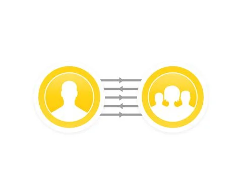 Delegation, cooperation, management vector illustration Stock Illustration