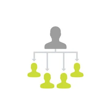 Delegation, delegating work vector illustration Stock Illustration