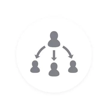 Delegation icon, pictogram Stock Illustration
