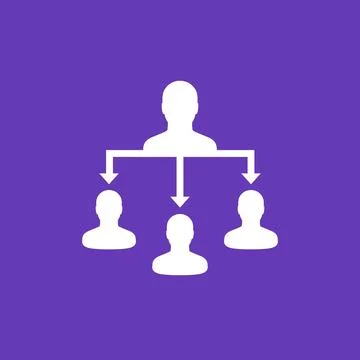 Delegation icon, vector pictogram Stock Illustration