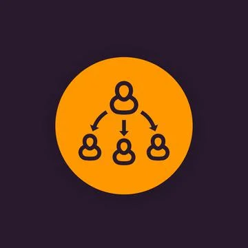 Delegation icon, vector symbol Stock Illustration
