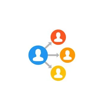 Delegation icon on white Stock Illustration