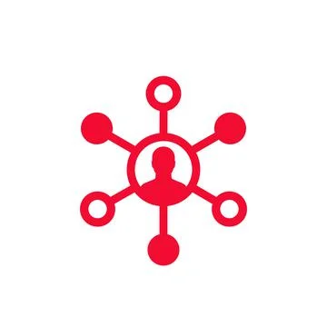 Delegation, management icon on white Stock Illustration