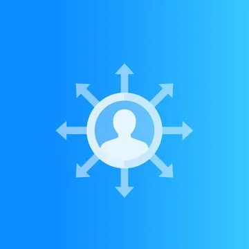 Delegation, management vector Stock Illustration