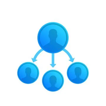 Delegation, management vector illustration Illustrazione stock