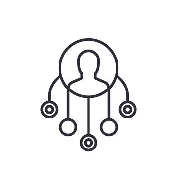 Delegation, multitasking icon Stockillustratie