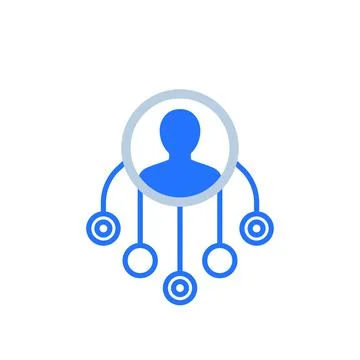 Delegation or multitasking vector icon on dark 스톡 일러스트