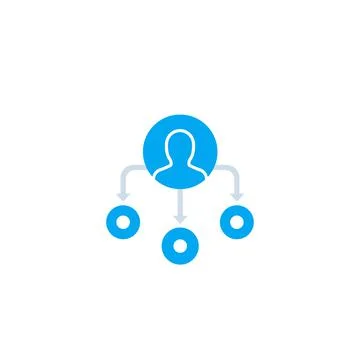 Delegation or team management icon Stock Illustration