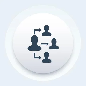Delegation, vector icon Stock Illustration