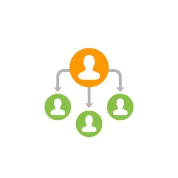 Delegation vector icon on white Stock Illustration
