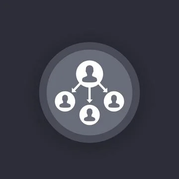 Delegation vector round icon Illustrazione stock