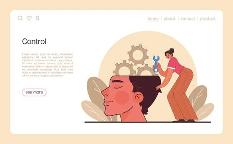 Delegation web banner or landing page. Task assignment and control 库存插图