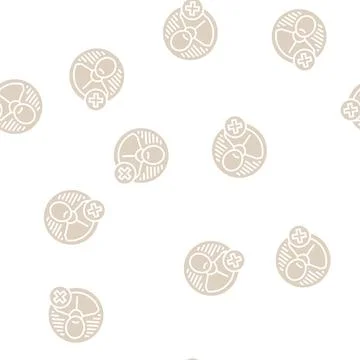 Delete account glyph seamless pattern Stock Illustration