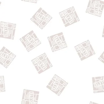 Delete account glyph vector seamless pattern Stock Illustration