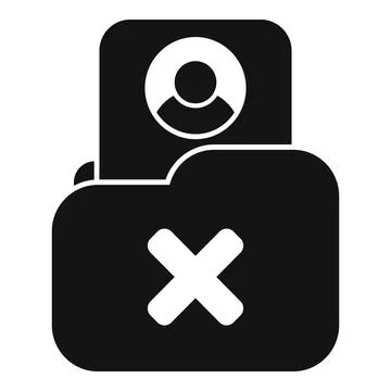 Delete account icon showing removing user profile Illustrazione stock