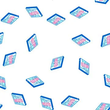 Delete account isometric icon seamless pattern Illustrazione stock