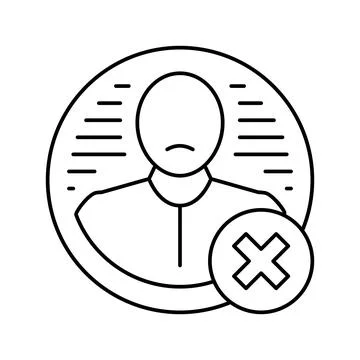 Delete account line icon vector illustration 스톡 일러스트