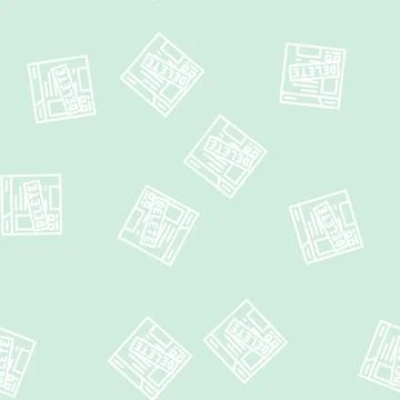 Delete account line vector seamless pattern Illustrazione stock