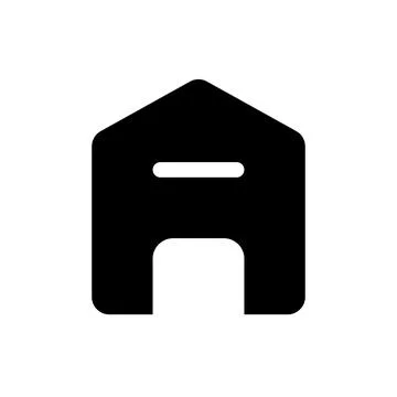 Delete address black glyph ui icon Illustrazione stock