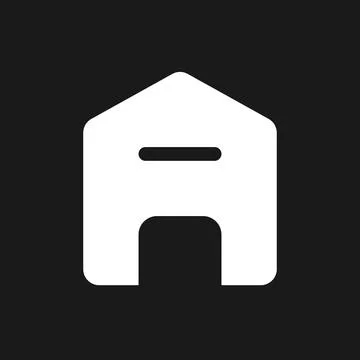 Delete address dark mode glyph ui icon 스톡 일러스트