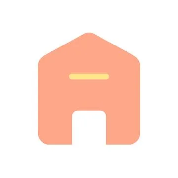 Delete address flat color ui icon 스톡 일러스트