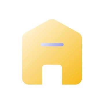 Delete address flat gradient two-color ui icon Illustrazione stock