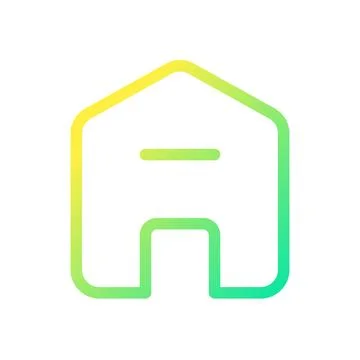 Delete address pixel perfect gradient linear ui icon Ilustração Stock