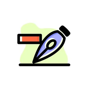 Delete Anchor Point Tool Icon Vector Concept Illustartion Design Stock Illustration
