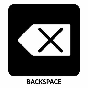Delete backspace icon Stock Illustration