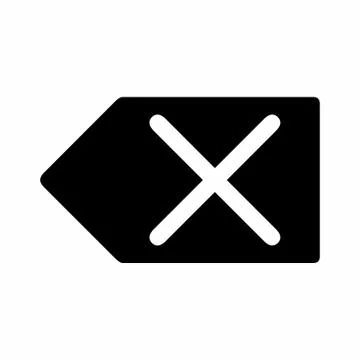 Delete backspace icon Stock Illustration