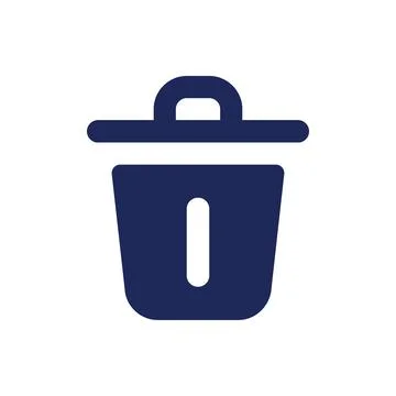 Delete black glyph ui icon Illustrazione stock