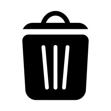 Delete black icon vector illustration Stock Illustration