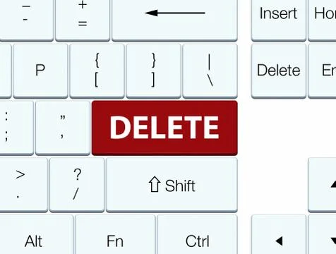 Delete brown keyboard button Stock Illustration