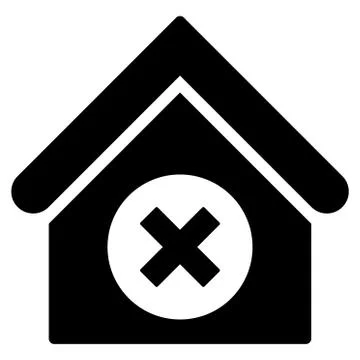 Delete Building Flat Vector Icon Ilustración de archivo