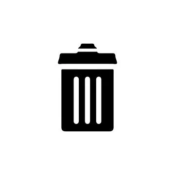Delete button. Delete icon. Simple style recycle poster background symbol. .. Stock Illustration