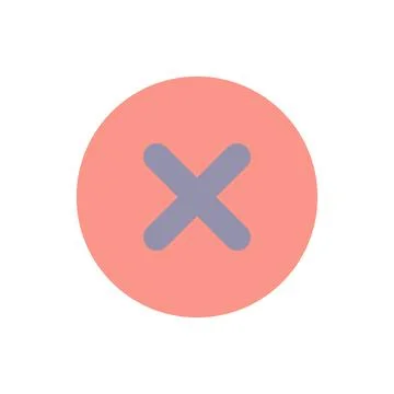 Delete button flat color ui icon イラスト素材