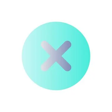 Delete button flat gradient color ui icon Illustrazione stock