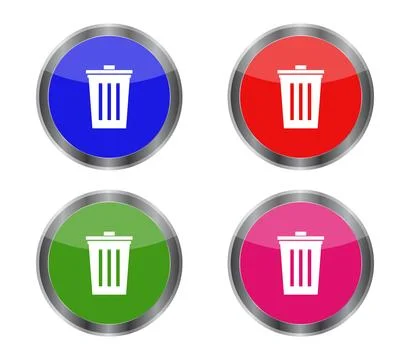 Delete button icon illustrated in vector on white background Stock Illustration