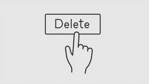 Delete button line animation Stock Footage 288325946