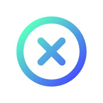 Delete button pixel perfect gradient linear ui icon Ilustração Stock