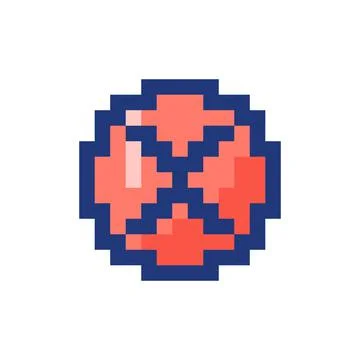 Delete button pixelated RGB color ui icon Illustrazione stock