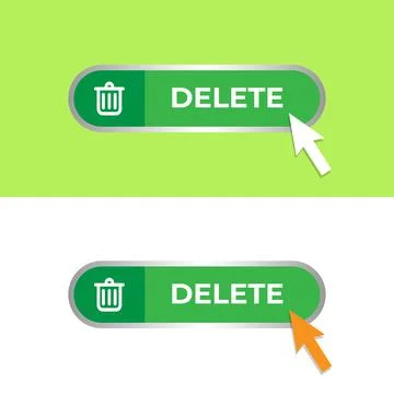 Delete button with trash can symbol Stock Illustration