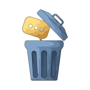 Delete chat bubble illustration Stock Illustration