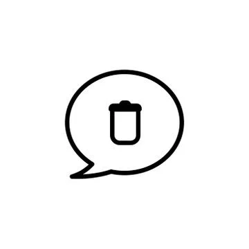 Delete chat icon. flat illustration of delete chat vector icon. delete chat s Stock Illustration