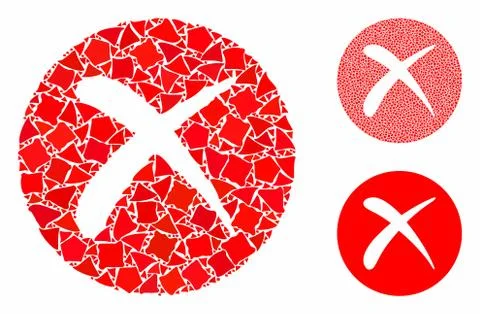 Delete Composition Icon of Bumpy Parts Stock Illustration