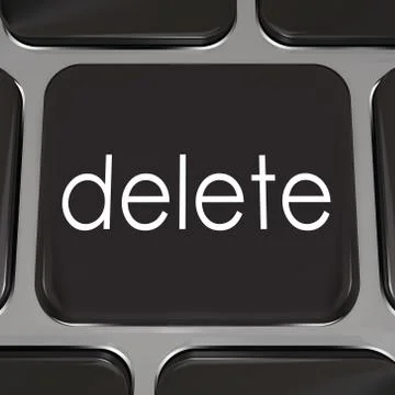 Delete computer keyboard key button erase mistake redo Stock Illustration