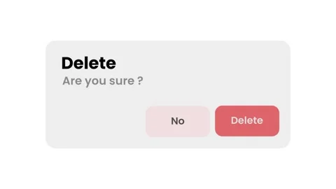 Delete Confirmation Popup 库存影片 343508294