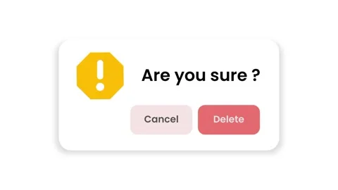 Delete Confirmation Popup 库存影片 343508357